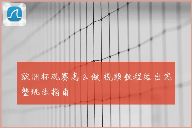 欧洲杯观赛怎么做 视频教程给出完整玩法指南